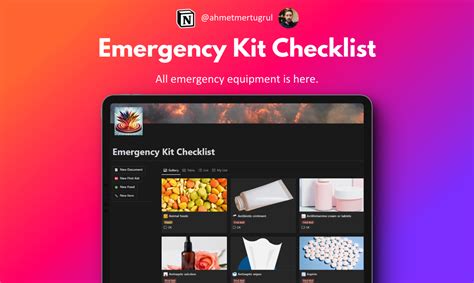 Emergency Kit Checklist for Free by Ahmet Muhammed Ertugrul - Personal ...