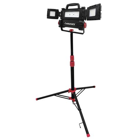 Husky 3200-Lumen Multi-Directional LED Tripod Work Light-DE007 - The Home Depot