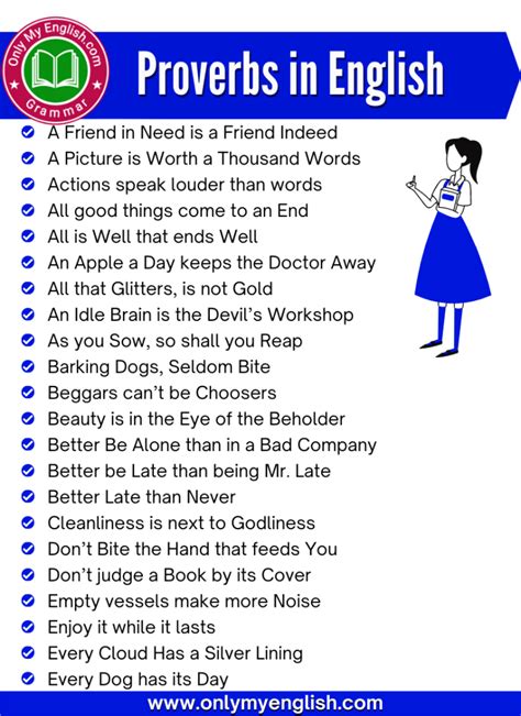 60+ Proverbs in English with their Meanings Explained. » Onlymyenglish.com