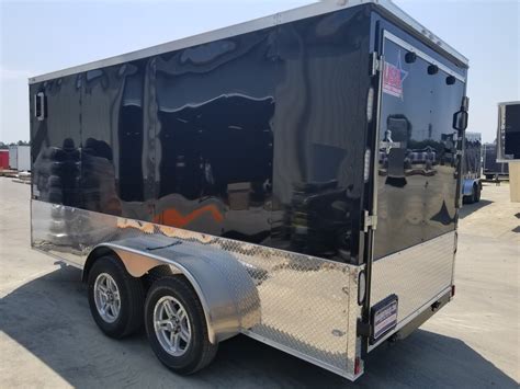 7x14 Motorcycle Trailer Slant V Nose. (ad 750) - USA Cargo Trailer