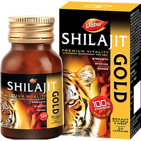 Buy Dabur Capsules Shilajit Gold For Strength Stamina Power 20 Capsules Online At Best Price of ...