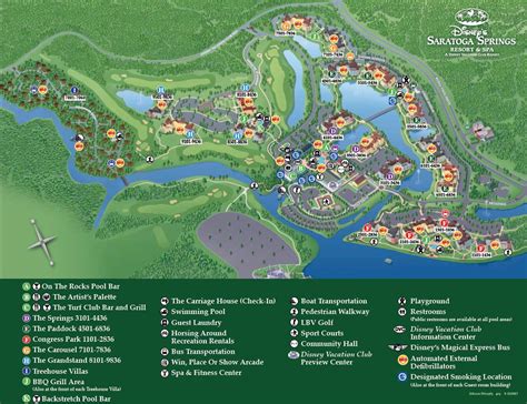 Resort Map | Disney's Saratoga Springs Resort & Spa | Florida