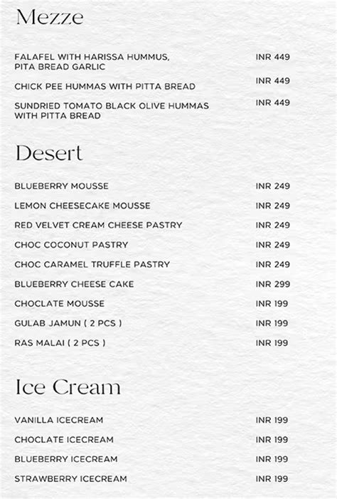 CIEL Bistro Menu, Menu for CIEL Bistro, Andheri East, Western Suburbs, Mumbai