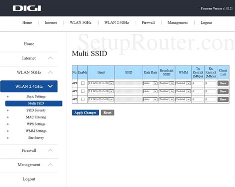 KAON Media DIGI Screenshot WLAN2.4GHzMultiSSID