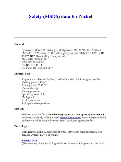 Nickel | PDF | Nickel | Metallic Elements