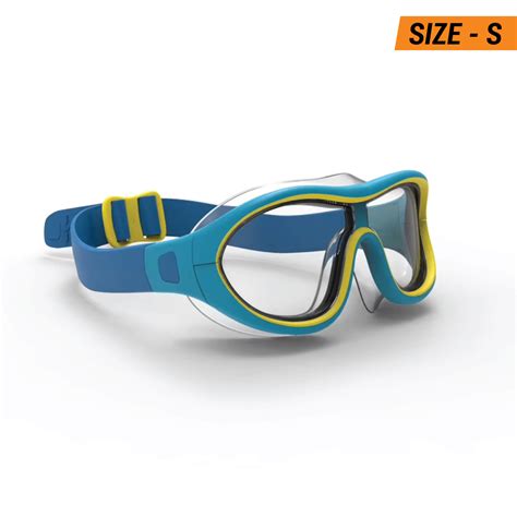 Swimming Goggles Mask Size S Clear Lenses Swimdow Blue