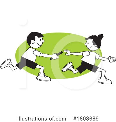 Relay Race Clipart #1182378 - Illustration by Lal Perera