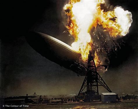 The Hindenburg disaster, May 6, 1937. : r/ColorizedHistory