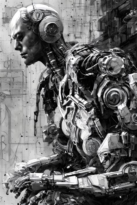 Cyberpunk robot by ShezBen on DeviantArt