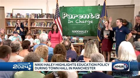 Nikki Haley highlights education policy during town hall in Manchester, NH - YouTube