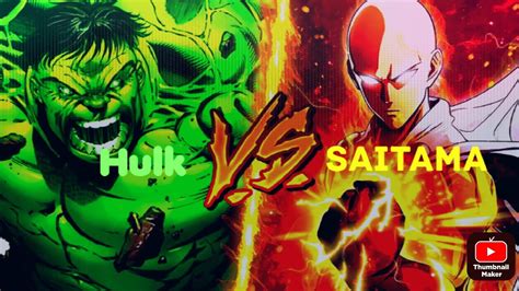 pt.2 Saitama vs Hulk (fan art) this is so amazing!! - YouTube