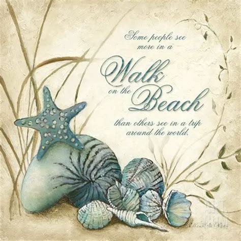 Walk on the Beach Quote Art Print by Charlene Olson - Beach Bliss Living