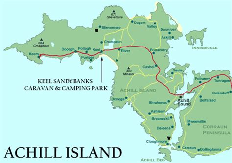 Keel Sandybanks Camping & Caravan Park | Map Of Achill