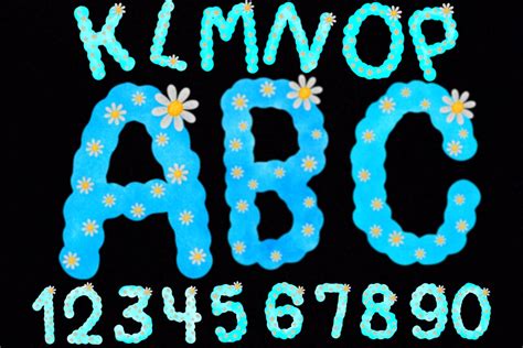 Letters, Flowers. Alphabet Graphic by Pepeach · Creative Fabrica