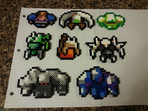 Made some pixel bead art of FTL sprites (a few colours are switched since I ran out of the right ...