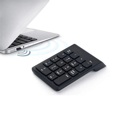 Portable Mini Thin 2.4GHz Wireless Numeric Keyboard 18 Keys Keyboard ...