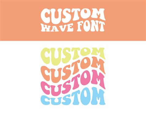 Custom Wave Font SVG Wave Font Quote 70s Font Retro Font - Etsy Canada