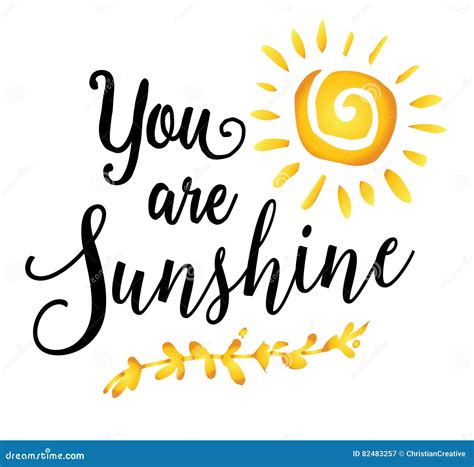 You Are My Sunshine Cartoon Vector | CartoonDealer.com #46958041