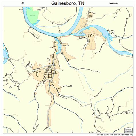 Gainesboro Tennessee Street Map 4728420