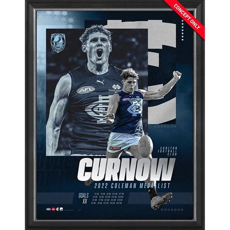 Charlie Curnow Carlton 2022 Coleman Medal Official AFL Print Framed - – HT Framing & Memorabilia