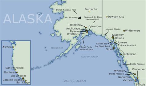 Alaska Cruise Ports Map - Tyler Texas Zip Code Map