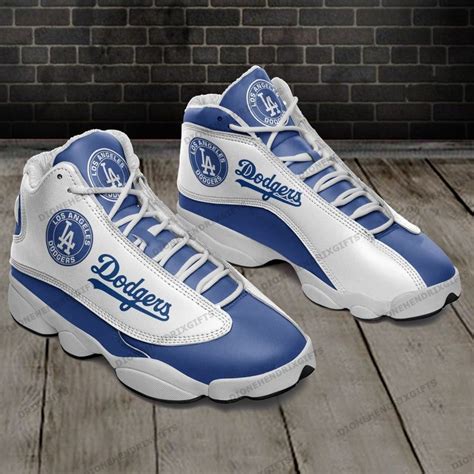 Los Angeles Dodgers Air Jordan JD13 Sneakers, NFL Football Team Shoes ...