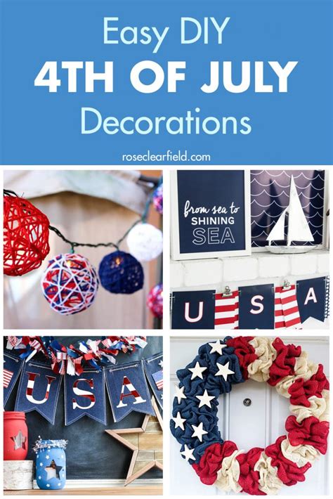 Easy DIY Fourth of July Decorations • Rose Clearfield