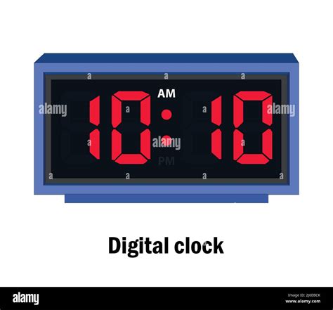 Digital clock time. 10.10, A.M vector Stock Vector Image & Art - Alamy