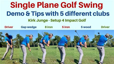 Single Plane golf swing Demonstration with 5 clubs. Setup 4 Impact Golf! - FOGOLF