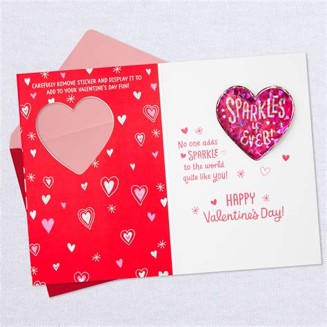 Sparkles Forever Granddaughter Valentine's Day Card With Sticker ...