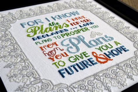 Jeremiah 29:11 | Cross-Stitch Pattern | Cross stitch patterns, Cross stitch quotes, Stitch patterns