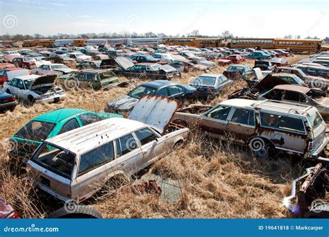 Junkyard wagons stock photo. Image of junkyard, scary - 19641818