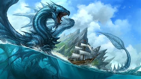 Sea Dragon Fury HD Wallpaper by sandara