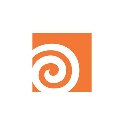 an orange and white logo with the letter o in it's center, on top of