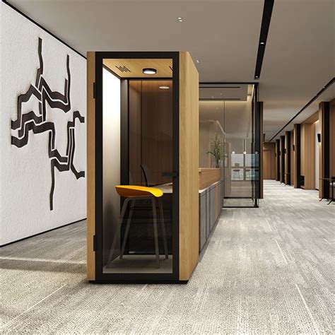 Weworth Portable Soundproof Room Customized Single Black Office Pod Phone Booth