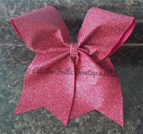 Blush Pink Glitter Cheer Bow - Etsy