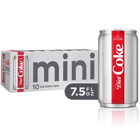 Diet Coke Mini Can Soda, 7.5 Fl Oz, 10 Count - Walmart.com