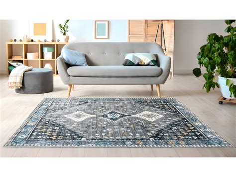 Tapis vintage CLOSSY - Polypropylène - 160 x 230 cm - gris