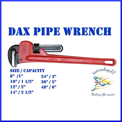 Pipe Wrench Dax Brand, Commercial & Industrial, Construction Tools & Equipment on Carousell