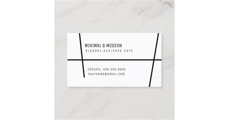 minimal & modern elegant minimalist white business card | Zazzle