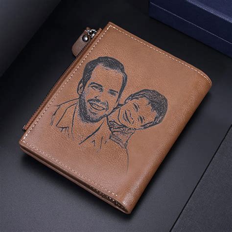 Personalized Leather Photo Buckle Wallet for Men - GetNameNecklace