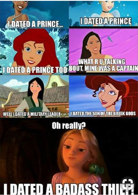 Rapunzel is a boss... | Disney princess memes, Funny disney jokes ...