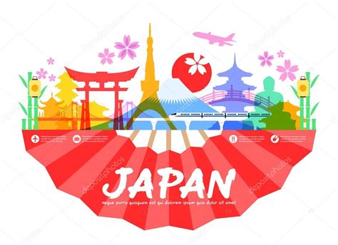 Japan Travel Landmarks — Stock Vector © woravitworapani #72514691