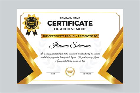 Corporate certificate design for education, sports, or office ...