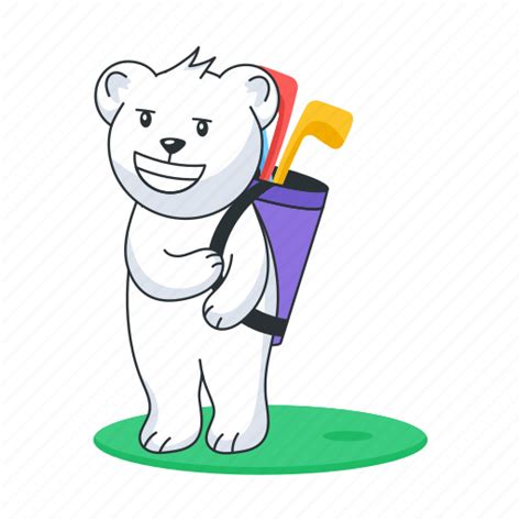 Golf bag, golf gear, golf equipment, golf bear, sports bear sticker ...