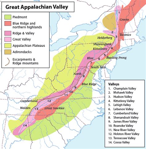 Great Appalachian Valley - Wikipedia, the free encyclopedia | Appalachian mountains, Appalachian ...