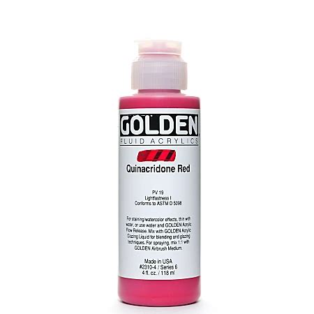 Golden Fluid Acrylic Paint 4 Oz Quinacridone Red by Office Depot & OfficeMax