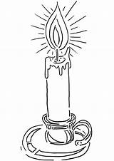 Christmas Candle To Color sketch template
