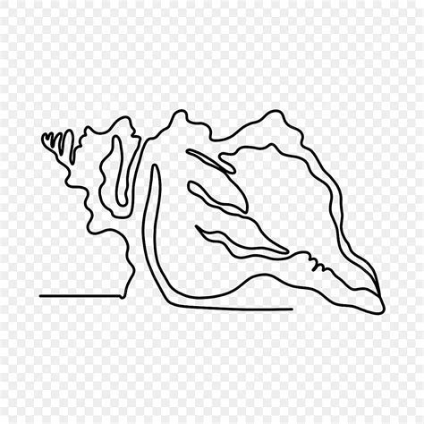 Sea Shell PNG Picture, Sea Shell Single Line Abstract Art Painting, Sea Shell, Single Line ...