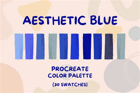 Aesthetic Blue Procreate Color Palette Graphic by SimonByArt · Creative Fabrica